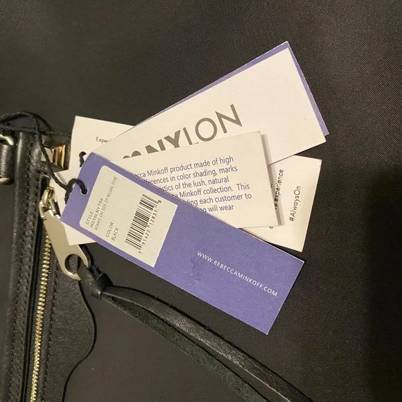 NWT REBECCA MINKOFF Always On Side Regan Tote Black Nylon - Picture 10 of 11